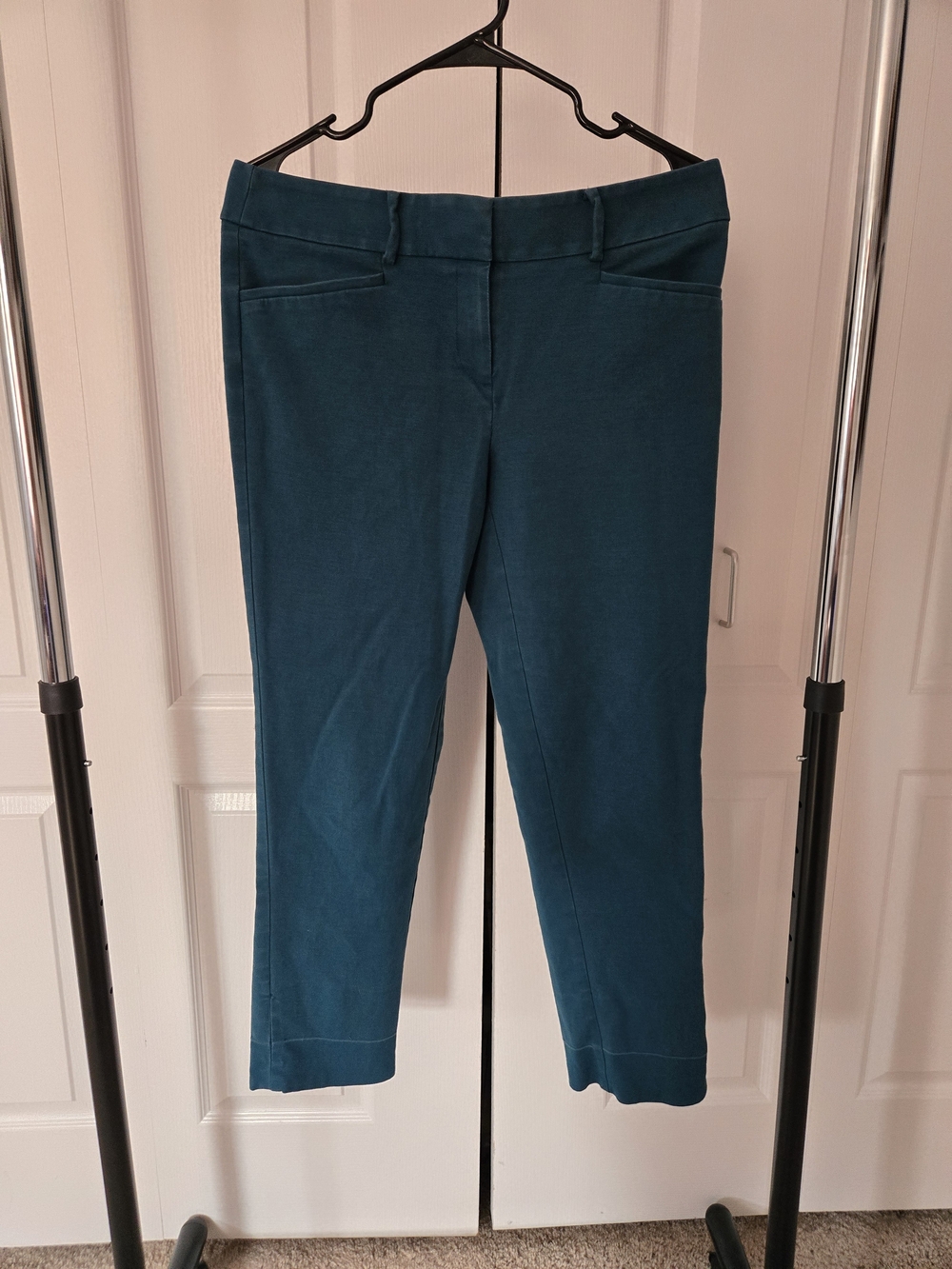 LOFT Teal Cropped Ankle Pants